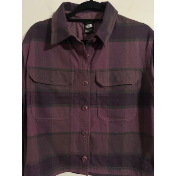 The North Face Womens Valley Flannel Shacket Purple Size Large - Picture 4 of 9